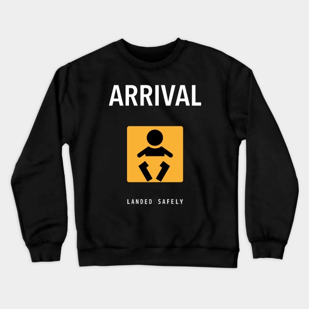 New Baby Landed Safely Crewneck Sweatshirt by Incognito Design